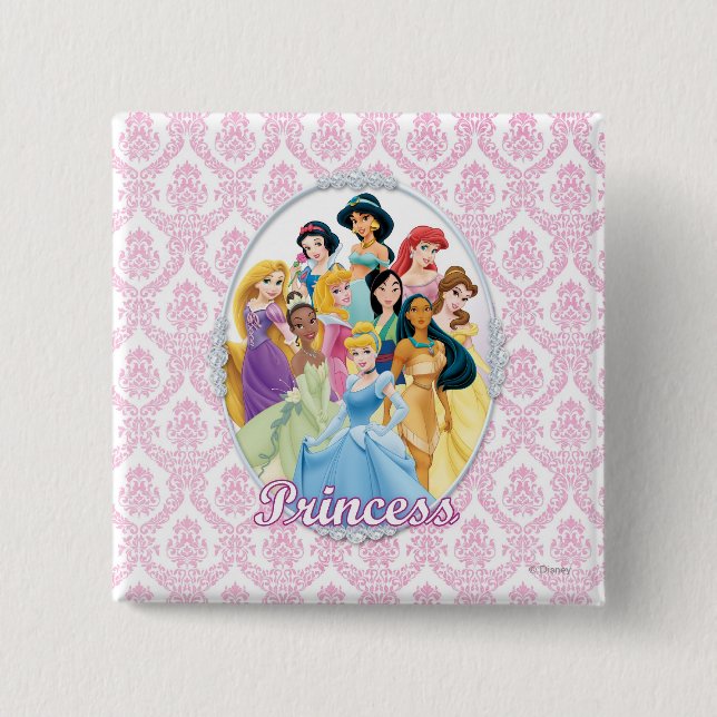 Disney Princess | Cinderella Featured Centre 2 Inch Square Button (Front)