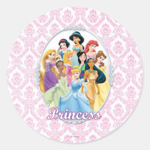 Disney Princess   Cinderella Featured Centre Classic Round Sticker