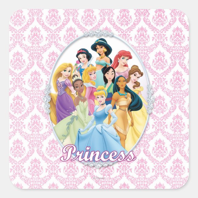 Disney Princess | Cinderella Featured Centre Square Sticker (Front)