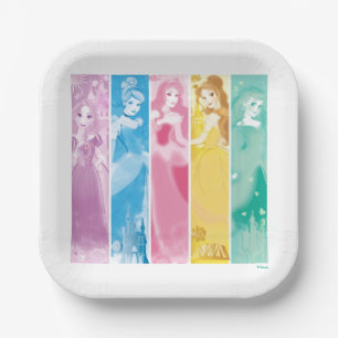 Disney Princess Colourful Portrait Collection Paper Plate