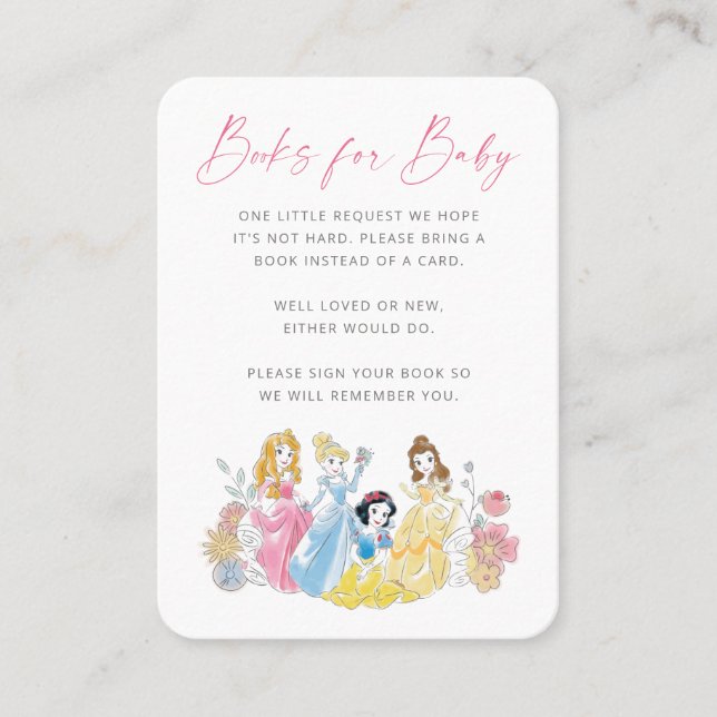 Disney Princess Floral Books for Baby Insert Card (Front)