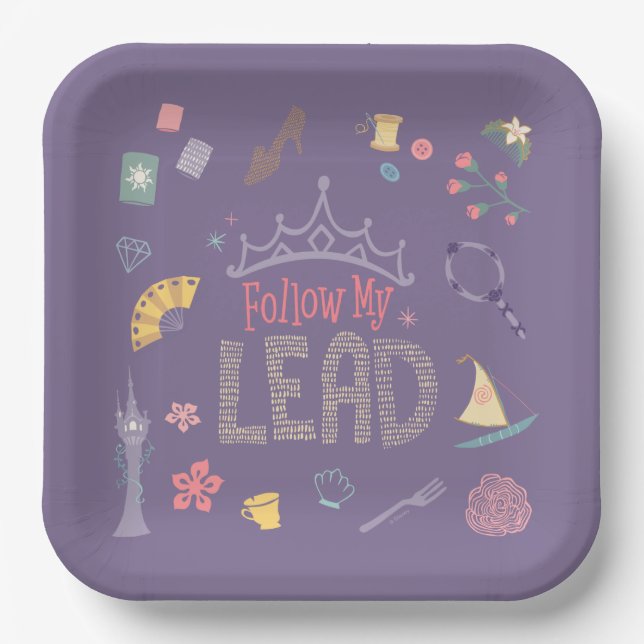 Disney Princess | Follow My Lead Paper Plate (Front)