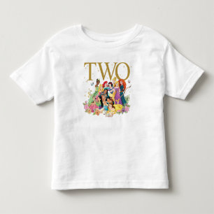 Disney Princess Gold Floral 2nd Birthday Toddler T-shirt