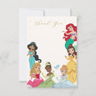 Disney Princess Gold Sparkle Merci d'anniversaire
