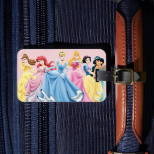 Disney Princess Holding Dresses Out Luggage Tag
