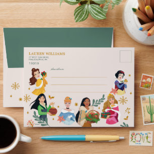 Disney Princess Holiday Birthday Envelope