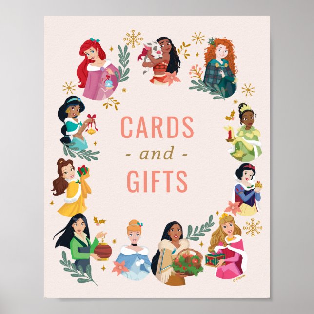 Disney Princess Holiday Birthday Poster (Front)