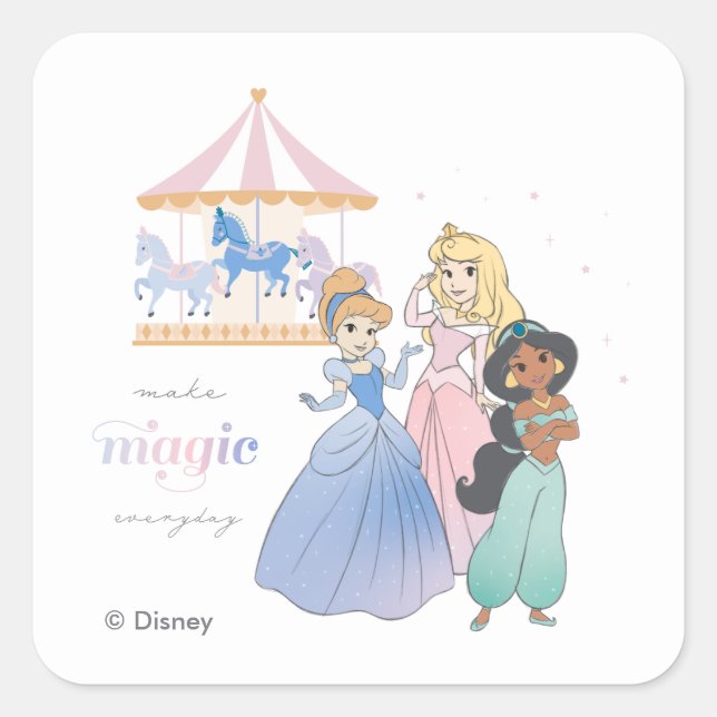 Disney Princess | Make Magic Square Sticker (Front)