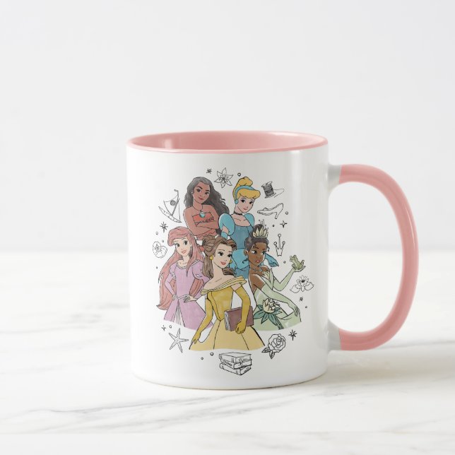 Disney Princess Marker Doodles Mug (Right)