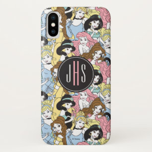 Disney Princess   Monogram Oversized Pattern iPhone X Case