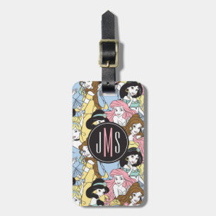 Disney Princess   Monogram Oversized Pattern Luggage Tag