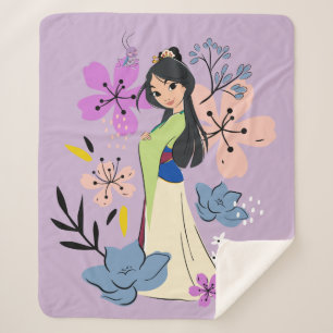 Disney Princess Mulan in the Garden Sherpa Blanket