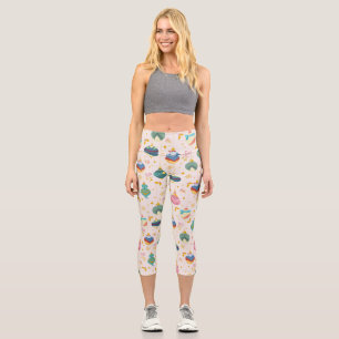 Disney Princess Ornament Pattern Capri Leggings