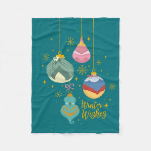 Disney Princess Ornaments   Winter Wishes Fleece Blanket