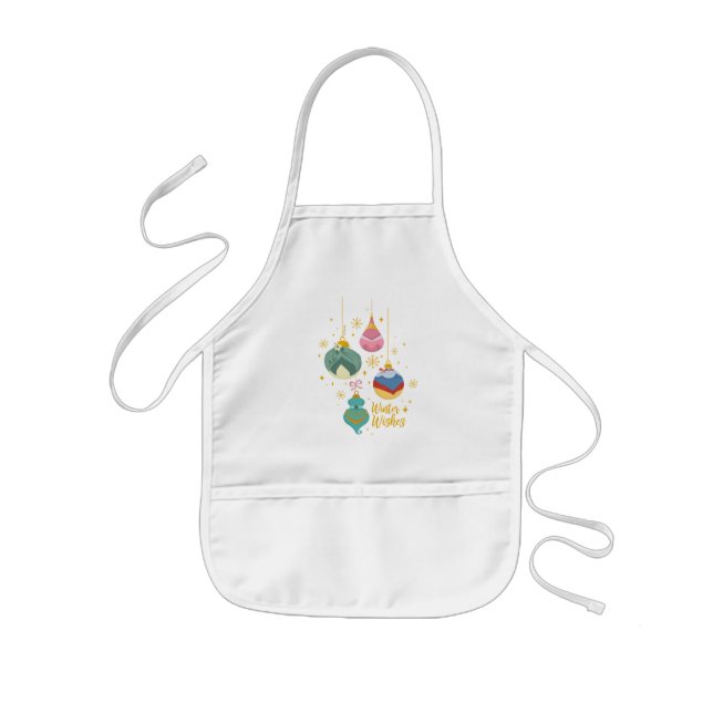 Disney Princess Ornaments | Winter Wishes Kids Apron (Front)