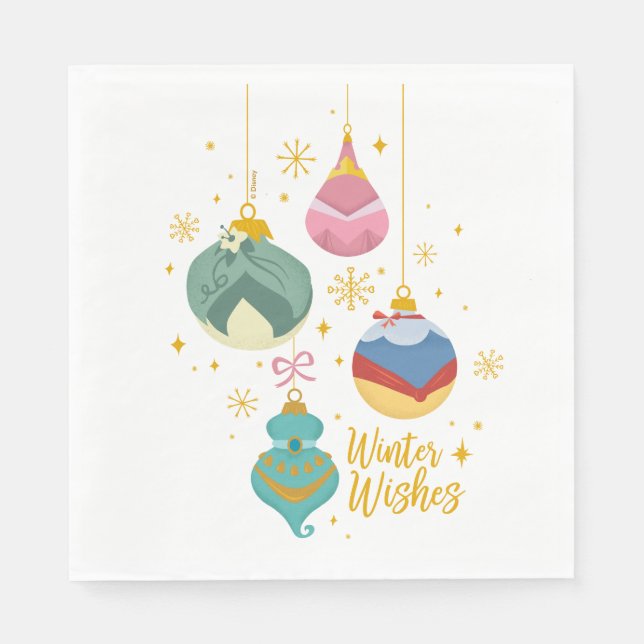 Disney Princess Ornaments | Winter Wishes Napkin (Front)