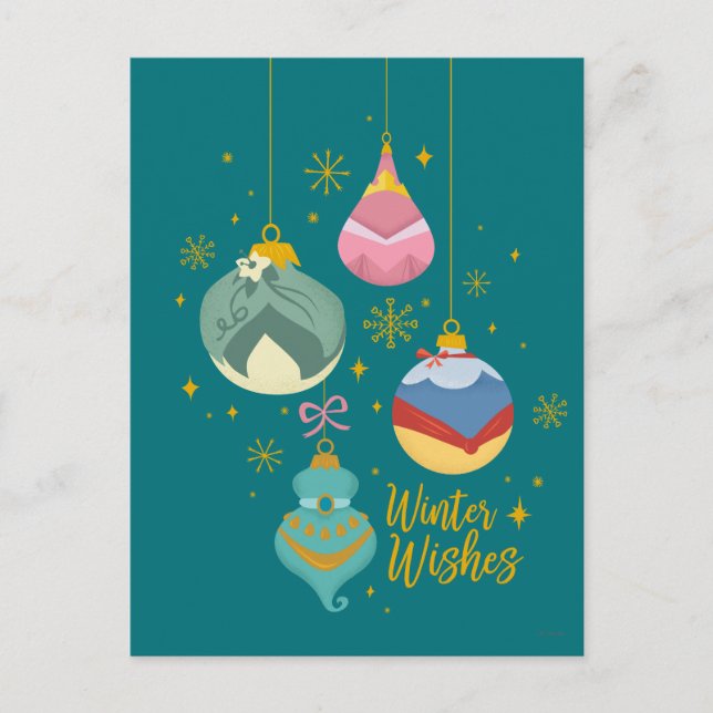 Disney Princess Ornaments | Winter Wishes Postcard (Front)