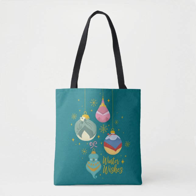 Disney Princess Ornaments | Winter Wishes Tote Bag (Front)