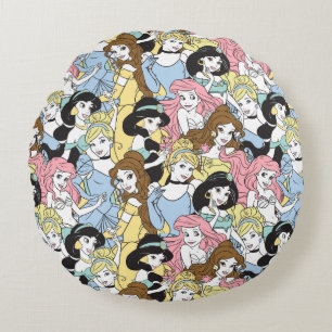 Disney Princess   Oversized Pattern Round Pillow