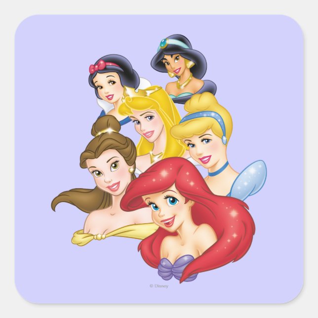Disney Princess | Princesses Portraits Square Sticker (Front)