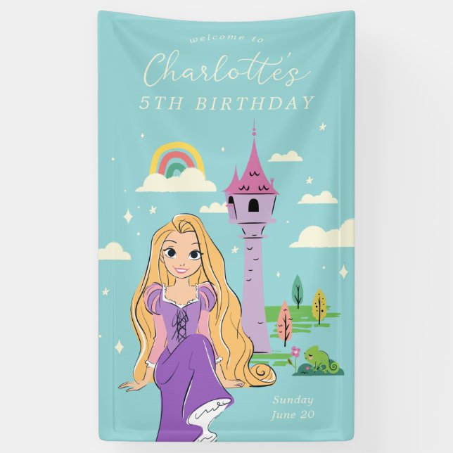 Disney Princess Rapunzel Girls Birthday Banner (Vertical)