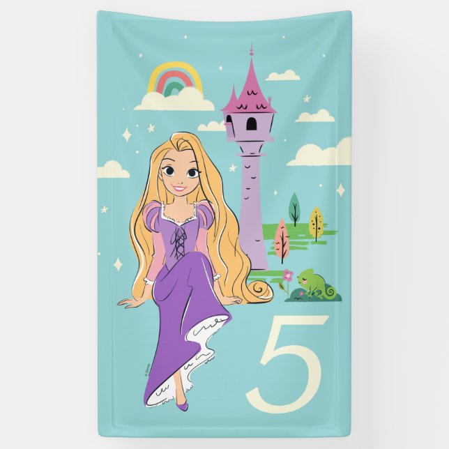 Disney Princess Rapunzel Girls Birthday Banner (Vertical)