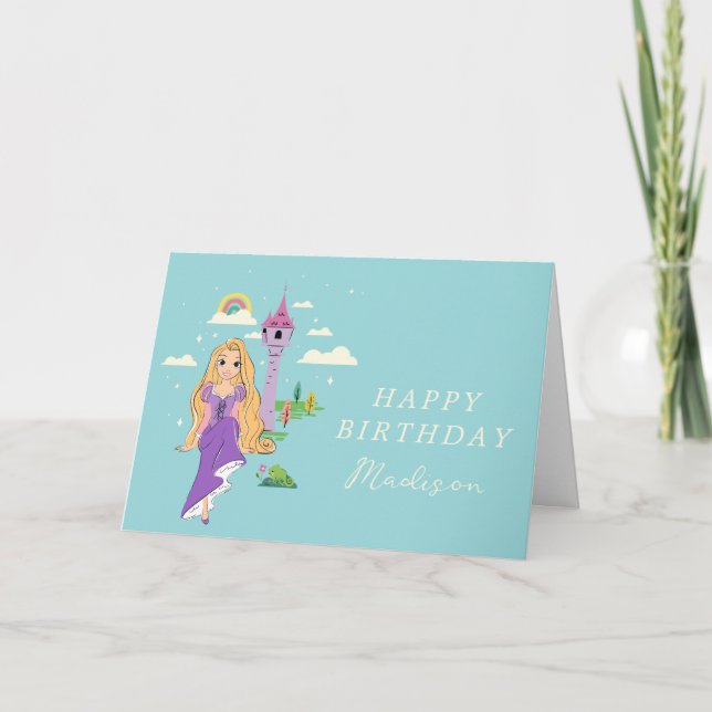 Disney Princess Rapunzel Girls Birthday Card (Front)