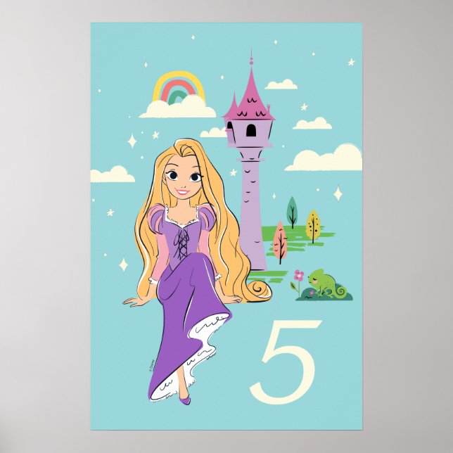 Disney Princess Rapunzel Girls Birthday Poster (Front)