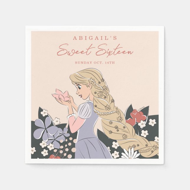 Disney Princess Rapunzel | Sweet Sixteen Birthday Napkin (Front)