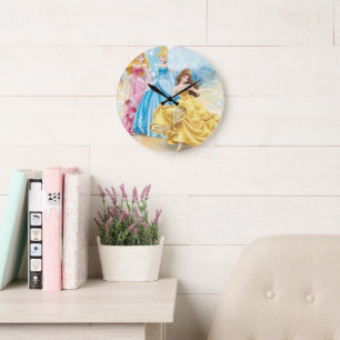Disney princess royalty large clock