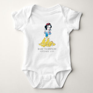 Disney Princess Snow White Announcement Date Baby Bodysuit