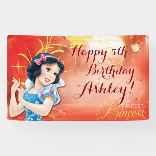 Disney Princess Snow White Birthday Banner (Horizontal)