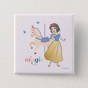 Disney Princess Snow White   Carousel Magic 2 Inch Square Button