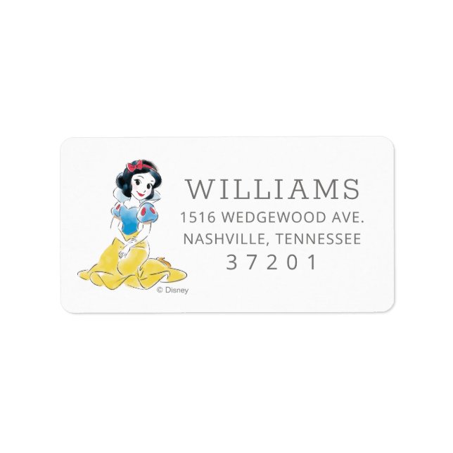 Disney Princess Snow White | Girl Baby Shower Label (Front)