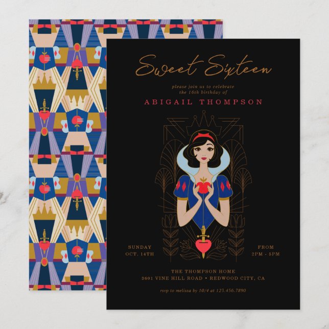 Disney Princess Snow White | Sweet 16 Birthday Invitation (Front/Back)