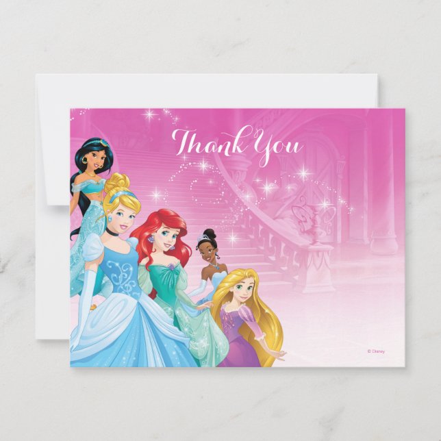 Disney Princess Thank You | Birthday Card (Front)