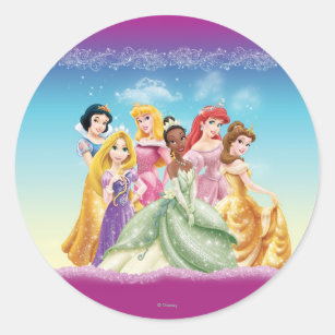 Disney Princess   Tiana Featured Centre Classic Round Sticker