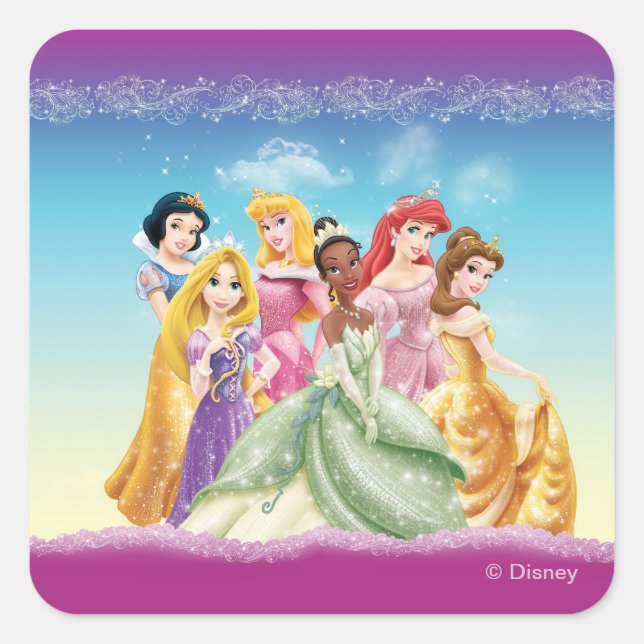 Disney Princess | Tiana Featured Centre Square Sticker (Front)