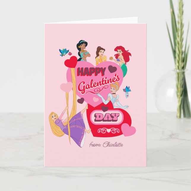 Disney Princess Valentines Day Card (Front)