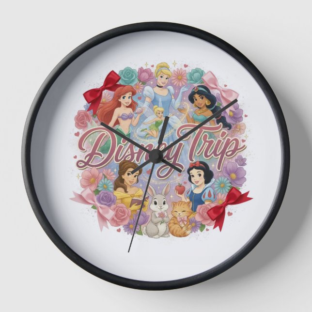 Disney Princess   Wall Clock  Princess  decore (Front)