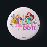 Disney Princesses | Never Give Up 2 Inch Round Button<br><div class="desc">Disney Princesses are empowered heroines who dream,  create and celebrate magical adventures! They help inspire young girls to see how brave,  strong and fearless they are. These princesses focus on their friendships and embracing adventure.</div>