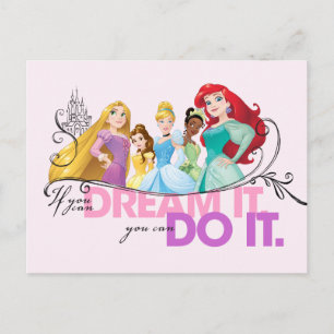 Disney Princesses   Never Give Up Postcard