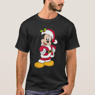 Disney Santa Mickey Mouse Holiday Short Sleeve  T-Shirt