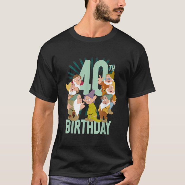 Disney Snow White Dwarfs Group Shot 40th Birthday  T-Shirt (Front)