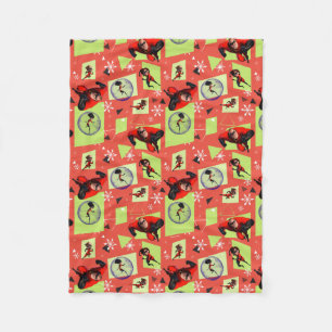 Disney   The Incredibles   Retro Holiday Pattern Fleece Blanket