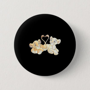 Disney The Lion King Simba And Nala Hearts Valenti 2 Inch Round Button