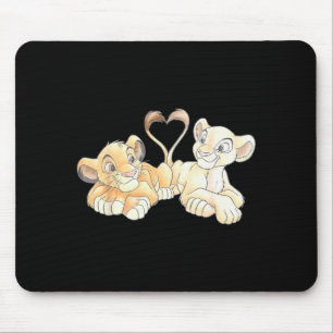 Disney The Lion King Simba And Nala Hearts Valenti Mouse Pad
