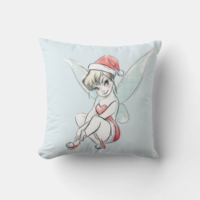Disney | Tinker Bell | Holiday Cheer Quote Throw Pillow (Front)