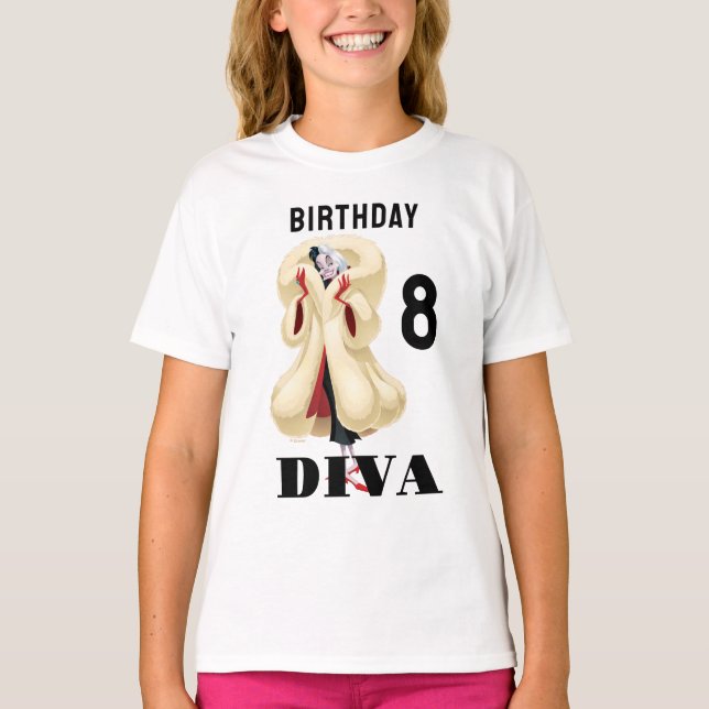 Disney Villains Birthday Cruella De Vil T-Shirt (Front)
