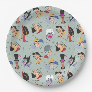 Disney Villains Birthday - Sage Green Paper Plate
